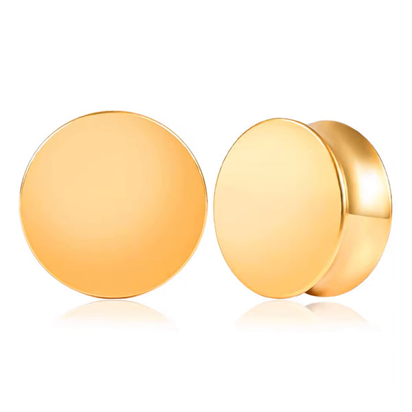 Double Flare Gold Plugs Plugs 2 gauge (6mm) Gold