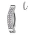 Double Paved CZ Titanium Belly Clicker Belly Clickers 14g - 3/8" long (10mm) Clear