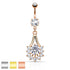 Eruption CZ Belly Dangle Belly Ring  