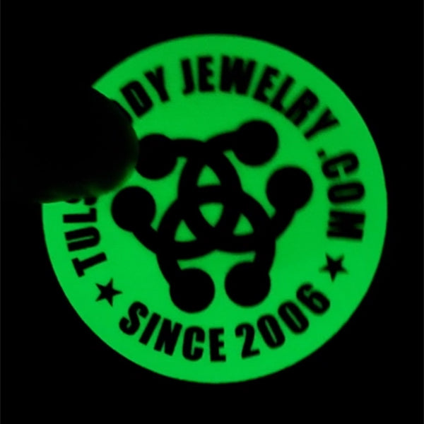 2" Luminescent Sticker Other Stuff Black Logo on Luminescent White