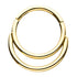 18g Double Gold Hinged Segment Ring Hinged Rings 18g - 5/16" diameter (8mm) Gold