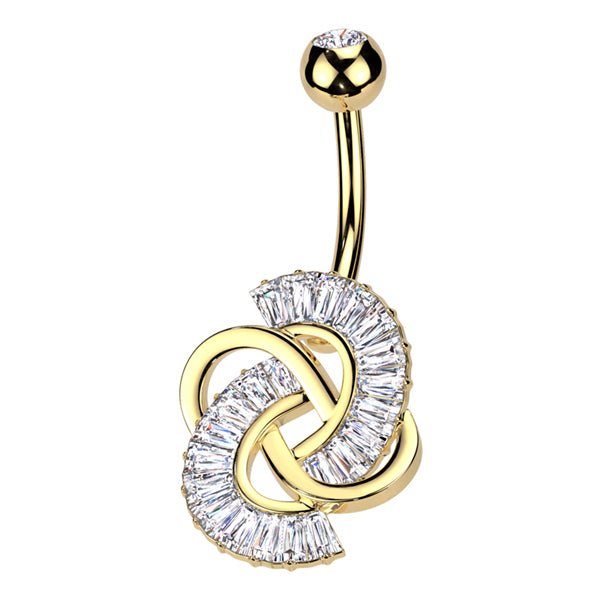 CZ Knot Belly Ring