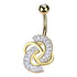 CZ Knot Belly Ring