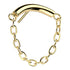 Chain Linked Curve Threadless Titanium End Threadless Ends Gold Titanium