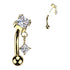 Diamond Dangle Threadless Curved Barbell