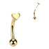 Heart Top Threadless Curved Barbell