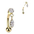 Marquise Dangle Threadless Curved Barbell