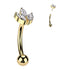 Marquise Leaf Threadless Curved Barbell