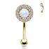 Paved Opal Eyebrow Barbell