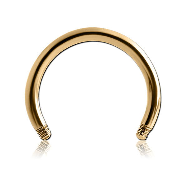 14g Gold Circular Barbell (external, no ends) 2-PACK Replacement Parts 14g - 5/16" diameter (8mm) Gold