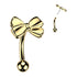 Ribbon Top Threadless Curved Barbell