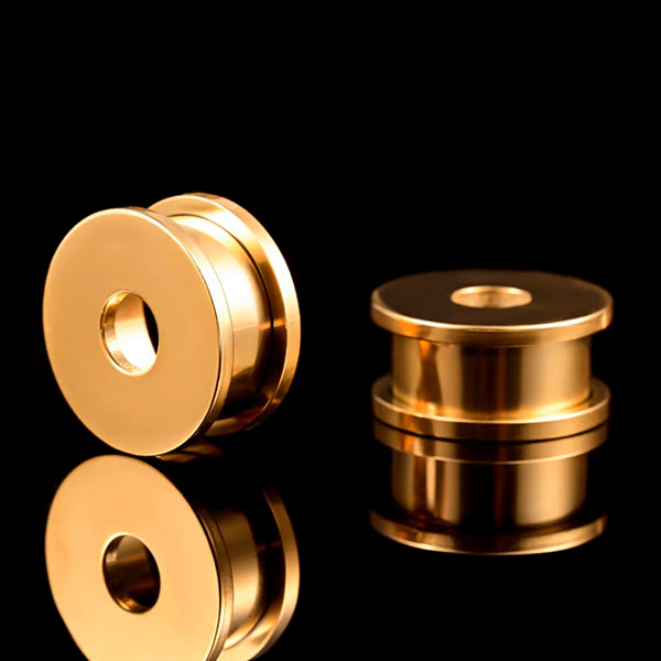 Gold Screw-On Tunnels Plugs  