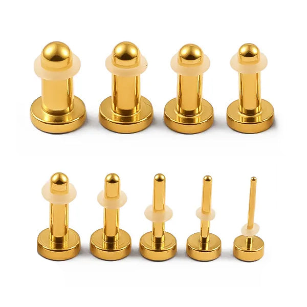 Gold Single Flare Plugs Plugs 14 gauge (1.6mm) Gold