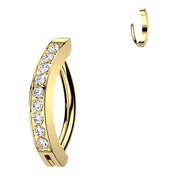 Titanium CZ Hoop Clicker