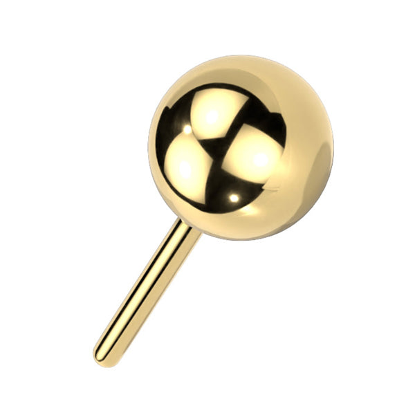 Gold Titanium Threadless Ball Threadless Ends 2mm Ball Gold Titanium
