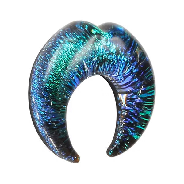 Green/Blue Dichroic Notched Pincher Pincers 2 gauge (6mm) Green/Blue