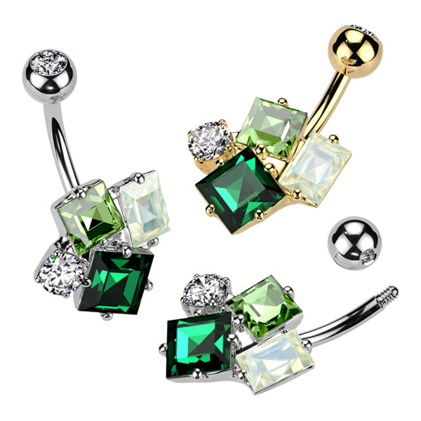 Green Cluster Belly Ring Belly Ring