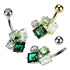 Green Cluster Belly Ring Belly Ring