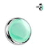 14g Gemstone End Internal Ends 14 gauge - 4mm Green Onyx