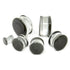 Grey Double Flare Glass Plugs Stretched Lobes 4 gauge (5mm) Grey