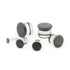 Grey Single Flare Glass Plugs Stretched Lobes 12 gauge (2mm) Grey