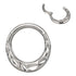 Hammered Titanium Hinged Ring Hinged Rings 16g - 5/16" diameter (8mm) High Polish (silver)