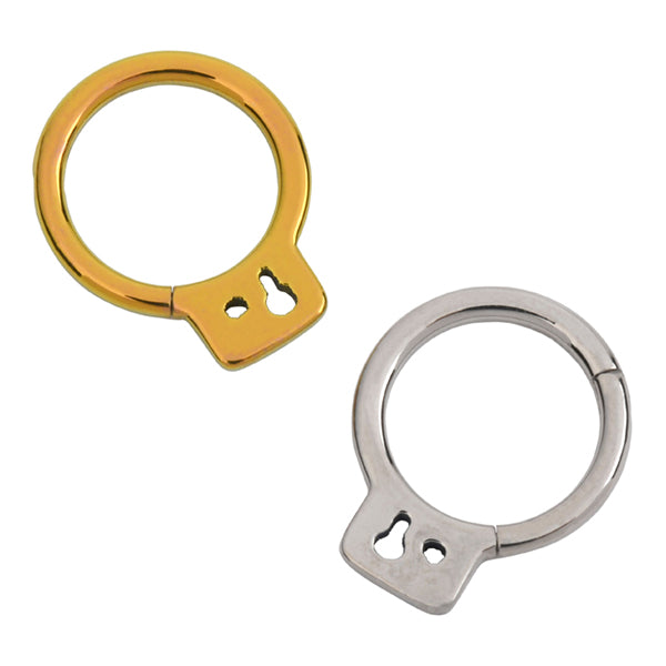 Handcuff Titanium Hinged Ring Hinged Rings 16g - 5/16