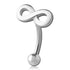 Infinity Stainless Eyebrow Barbell Eyebrow 16g - 5/16" long (8mm) Stainless Steel