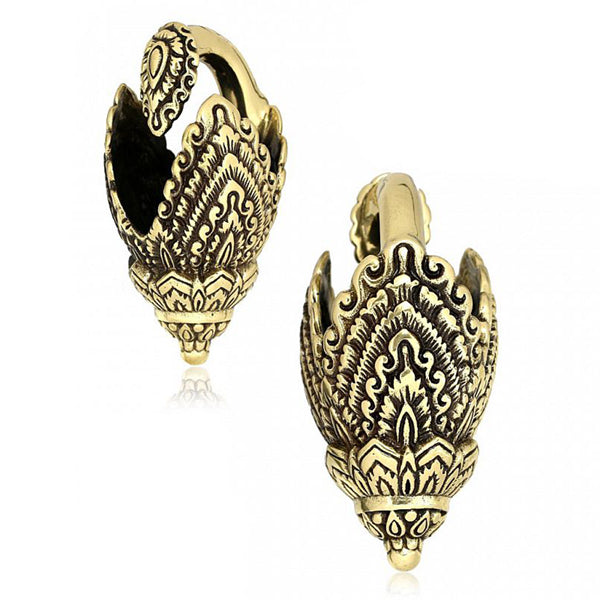 Khmer Brass Weights Ear Weights 7/16 inch (11mm) Yellow Brass