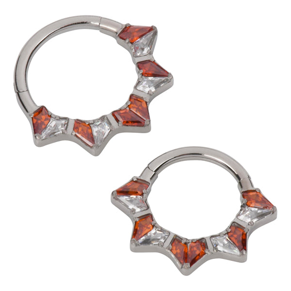 Kite Heart Titanium Hinged Ring Hinged Rings 16g - 5/16