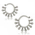 Knobby Brass Hoops Ear Weights 8 gauge (3mm) White Brass