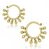 Knobby Brass Hoops Ear Weights 8 gauge (3mm) Yellow Brass