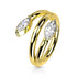 Marquise CZ Vine Gold Titanium Hinged Ring Hinged Rings