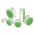 Mint Double Flare Glass Plugs Stretched Lobes 4 gauge (5mm) Mint