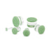 Mint Single Flare Glass Plugs Stretched Lobes 12 gauge (2mm) Mint