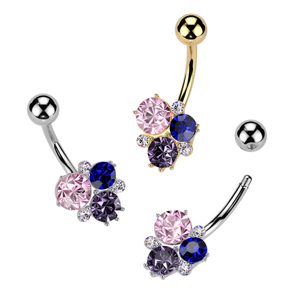 Mixed Cluster Belly Ring Belly Ring