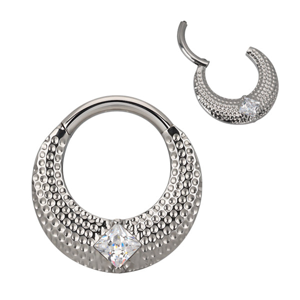 Moon Princess Titanium Hinged Ring Hinged Rings 16g - 5/16