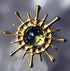 16g Sea Urchin Gold Titanium End Internal Ends 16 gauge - 7.5x7.5mm Moss Agate