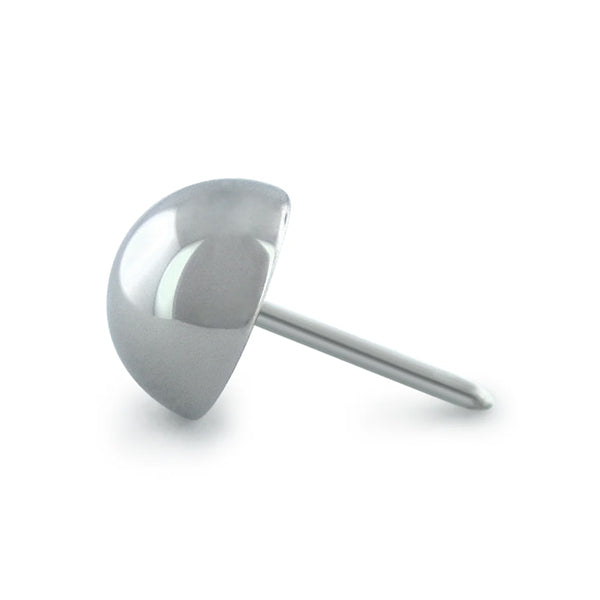 Titanium Dome Threadless End by NeoMetal Threadless Ends 2mm Dome High Polish (silver)