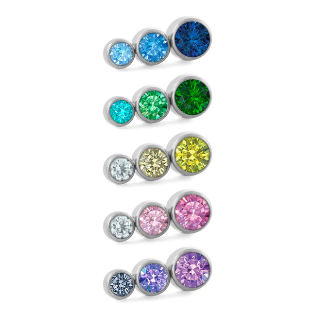 Ombre Tapered CZ Cluster Threadless End by NeoMetal Replacement Parts  