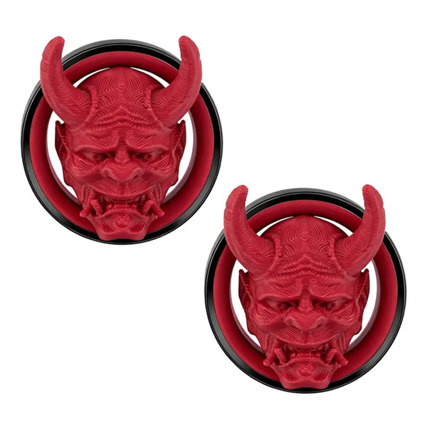 Oni Black Stainless Tunnels Stretched Lobes 0 gauge (8mm) Black Stainless