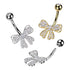 Paved Bow Belly Ring