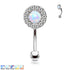 Paved Opal Eyebrow Barbell