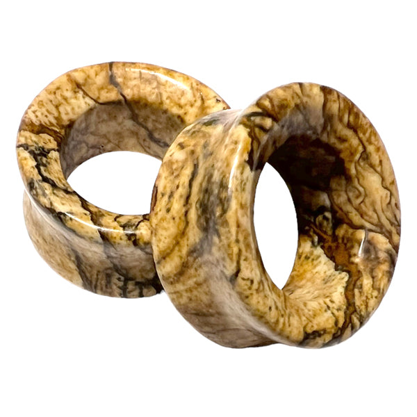 Picture Jasper Tunnels Plugs 0 gauge (8mm) Picture Jasper