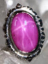 16g Bezel Oval Cabochon Titanium End Internal Ends 16 gauge - 8.5x5.9mm Pink Star Sapphire
