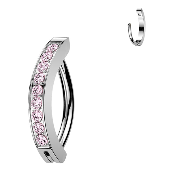 Titanium CZ Hoop Clicker