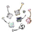 Princess CZ Titanium Belly Barbell Belly Ring