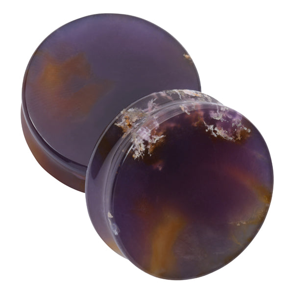 Purple Chalcedony Plugs Plugs 00 gauge (10mm) Purple Chalcedony