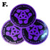 Tulsa Body Jewelry Stickers (3-PACK) Other Stuff F. Purple Glitter Vinyl 3" diameter 