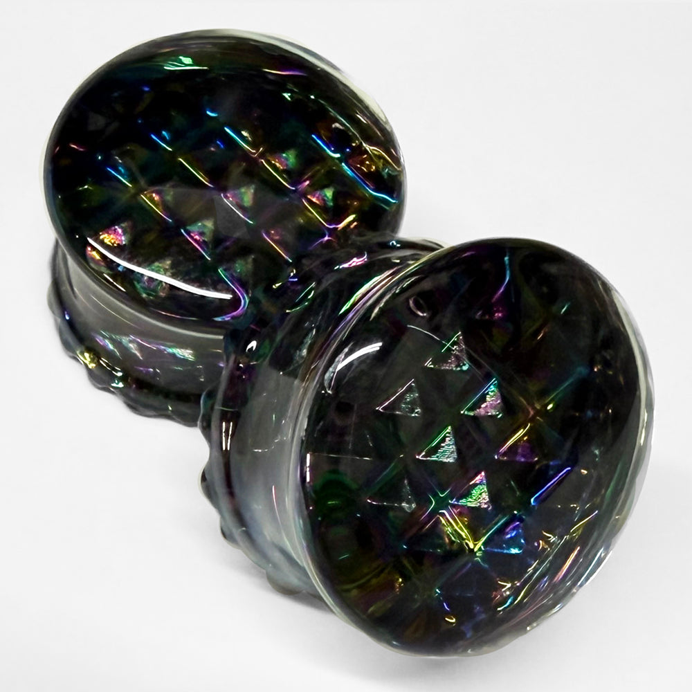 Rainbow Mesh Glass Plugs